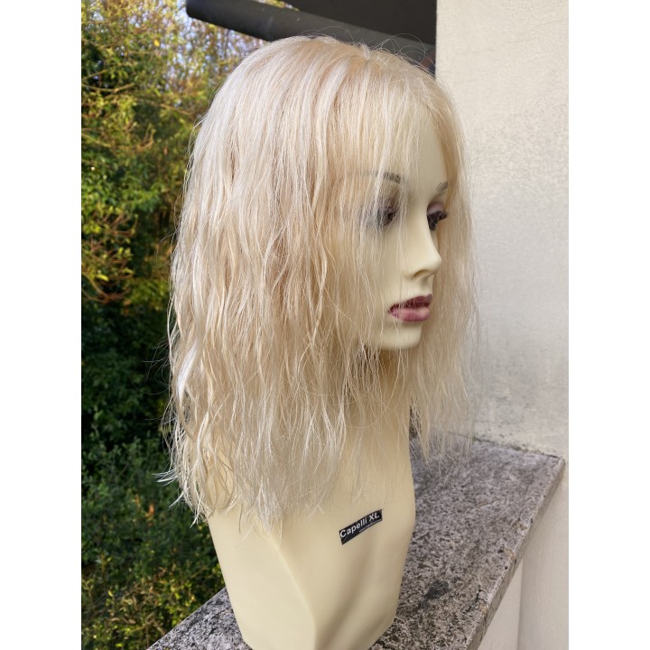 Parrucca 100%  capelli veri remy umani Biondo platino capelli Europei