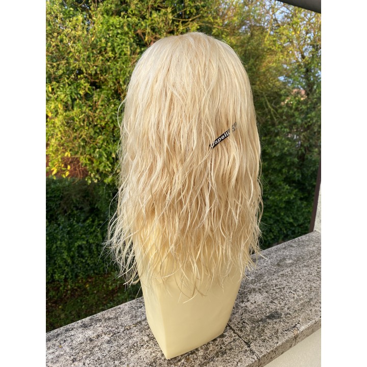 Parrucca 100%  capelli veri remy umani Biondo platino capelli Europei