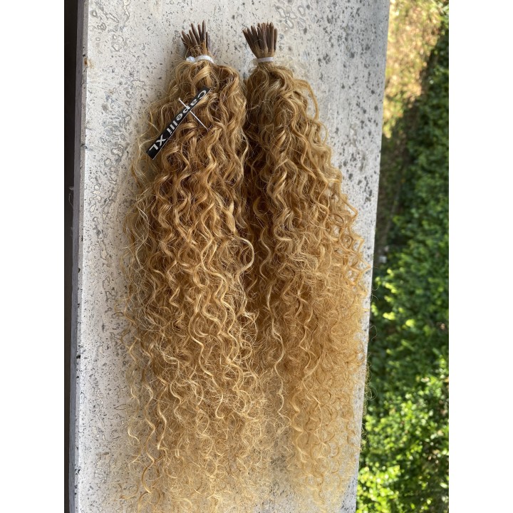 Ciocche XL capelli Ricci  veri remy, Brasiliani Colore Biondo dorato
