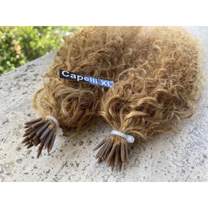 Ciocche XL capelli Ricci  veri remy, Brasiliani Colore Biondo dorato