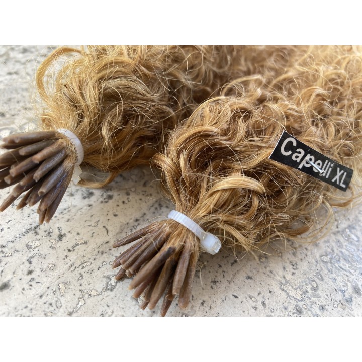 Ciocche XL capelli Ricci  veri remy, Brasiliani Colore Biondo dorato