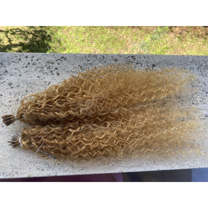 Ciocche XL capelli Ricci  veri remy, Brasiliani Colore Biondo dorato