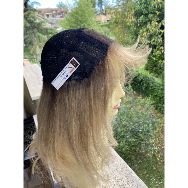 Mezza Parrucca Toupet Infoltitore con clip capelli veri remy