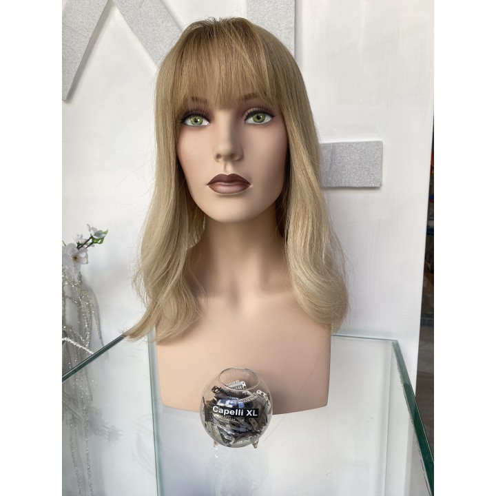 Mezza Parrucca Toupet Infoltitore con clip capelli veri remy