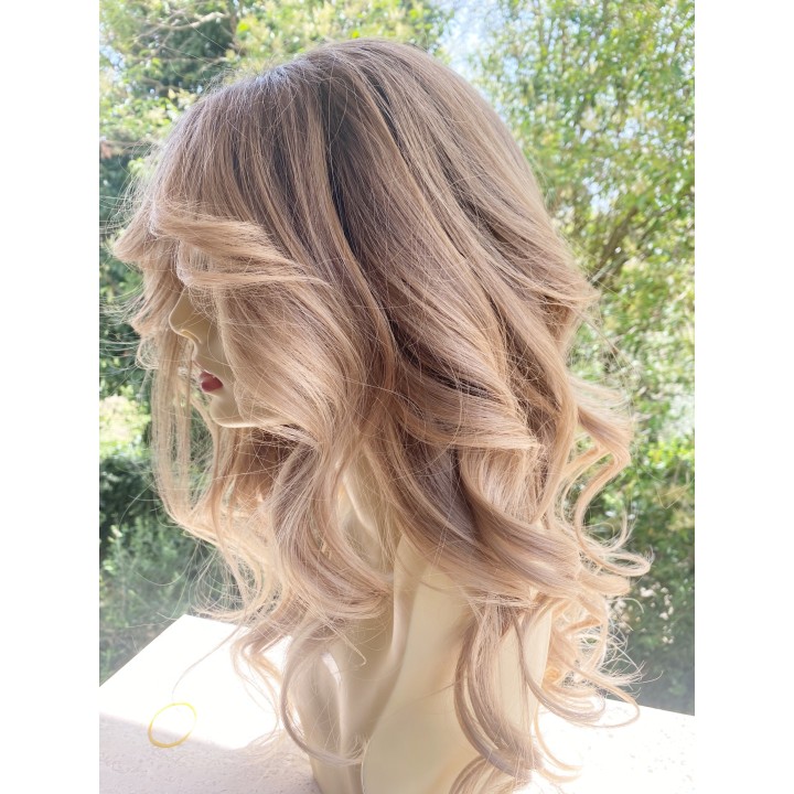 Parrucca capelli veri Remy Europei Colore biondo freddo su misura