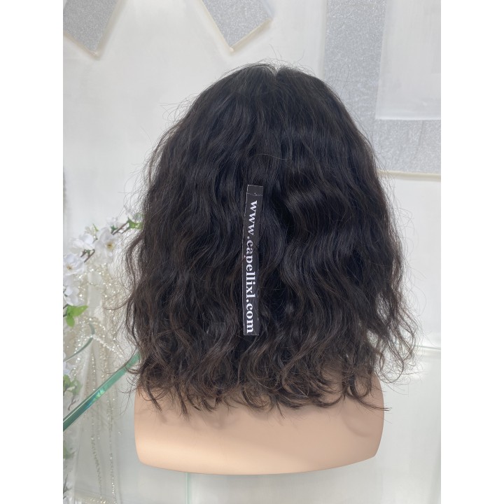 Parrucca di capelli veri Remy taglio scalato su capelli brasiliani
