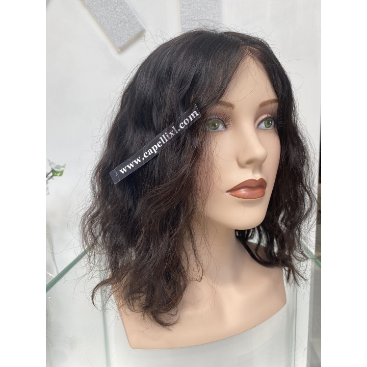 Parrucca di capelli veri Remy taglio scalato su capelli brasiliani