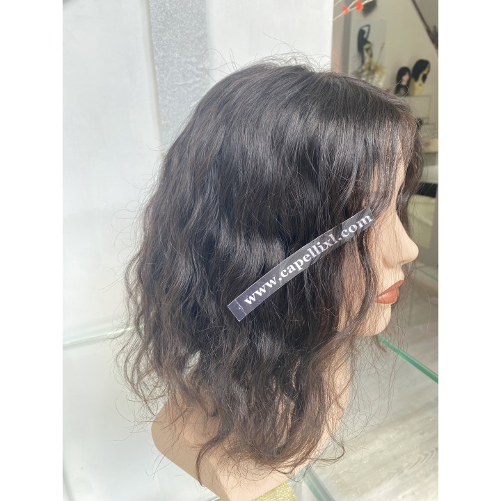 Parrucca di capelli veri Remy taglio scalato su capelli brasiliani