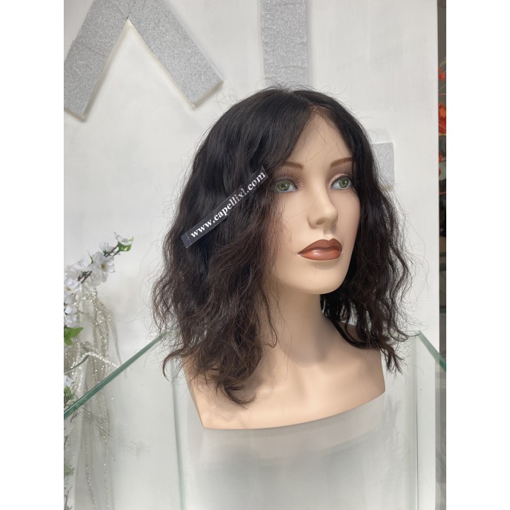 Parrucca di capelli veri Remy taglio scalato su capelli brasiliani