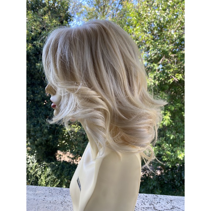 Parrucca 100%  capelli veri remy umani Biondo platino capelli Europei
