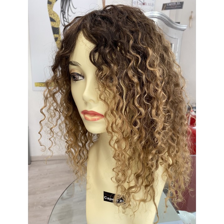Parrucca su misura capelli veri Remy vergini brasiliani Capelli ricci