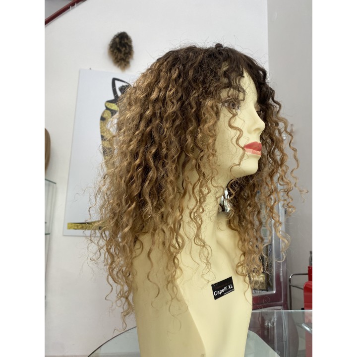 Parrucca su misura capelli veri Remy vergini brasiliani Capelli ricci
