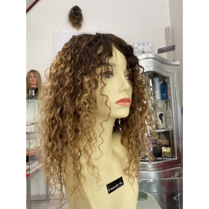 Parrucca su misura capelli veri Remy vergini brasiliani Capelli ricci
