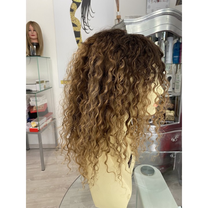 Parrucca su misura capelli veri Remy vergini brasiliani Capelli ricci
