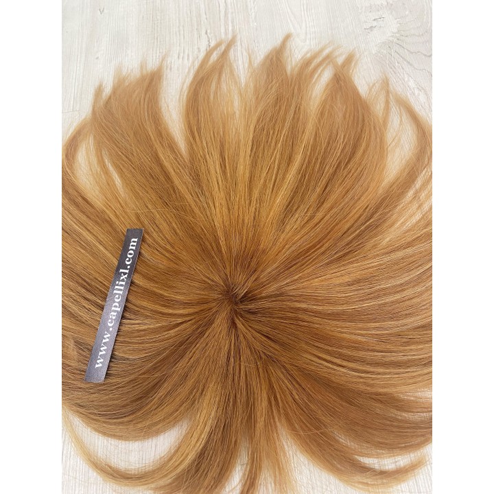 Toupet biondo infoltimento con clip capelli veri remy capelli europei