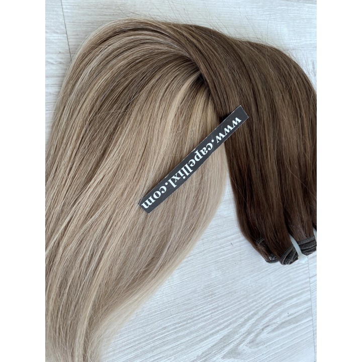 Capelli veri remy cuciti balayage sfumati