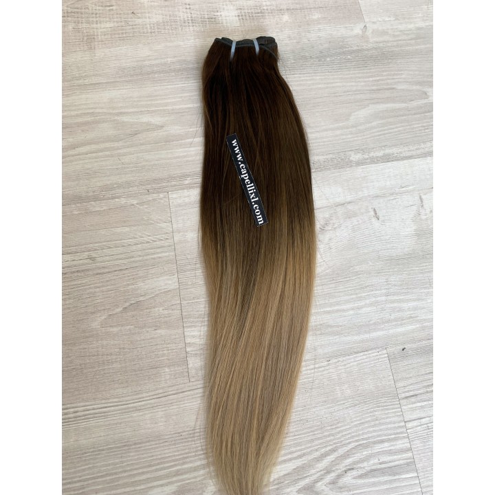Capelli veri remy cuciti balayage sfumati