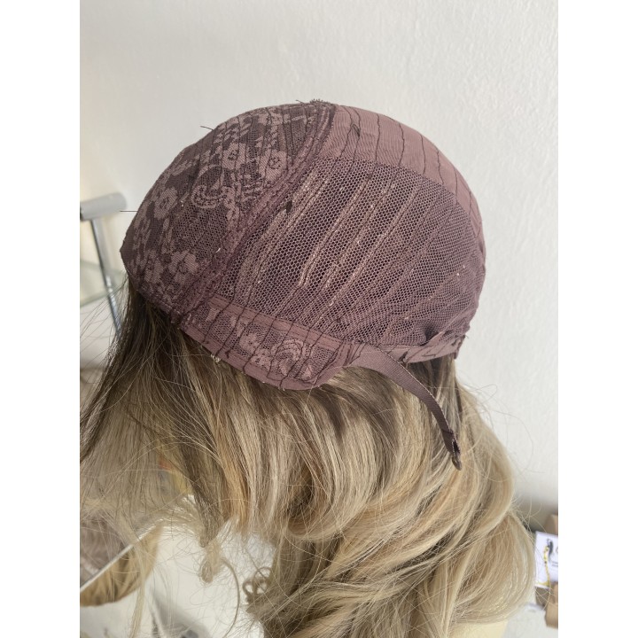 Parrucca lunga capelli veri remy Colore biondo platino con ricrescita