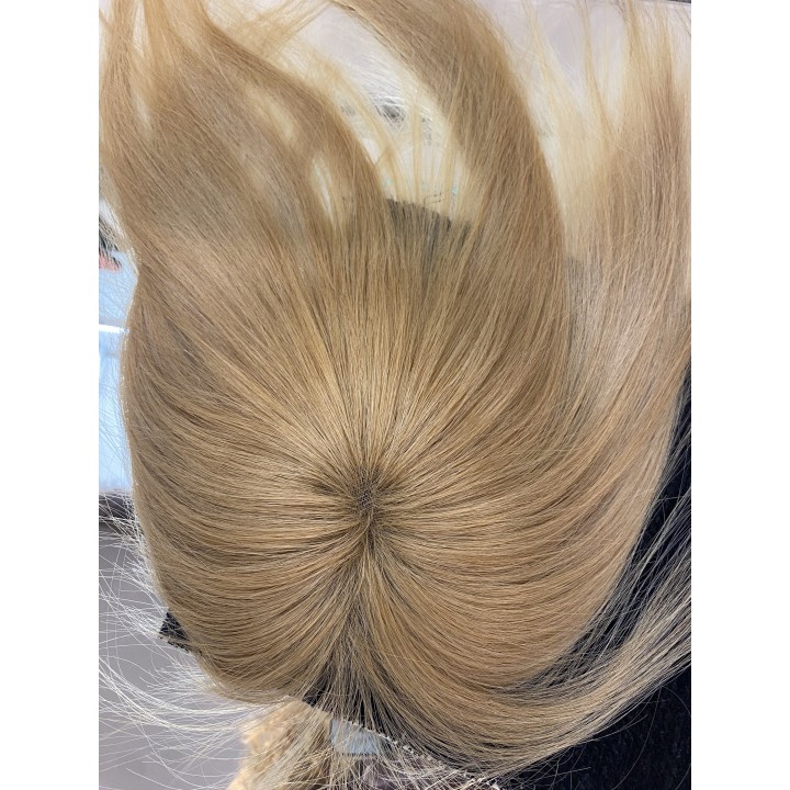Toupet XL da donna con clip capelli veri remy  Europei calotta di 8 x 13 cm