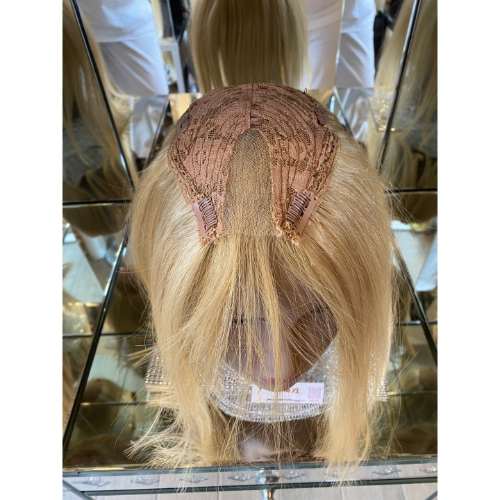 Toupet XL da donna con clip capelli veri remy  Europei calotta di 10 x 13 cm