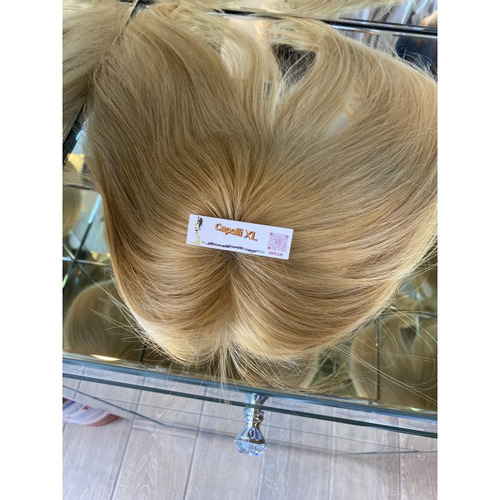 Toupet XL da donna con clip capelli veri remy  Europei calotta di 10 x 13 cm
