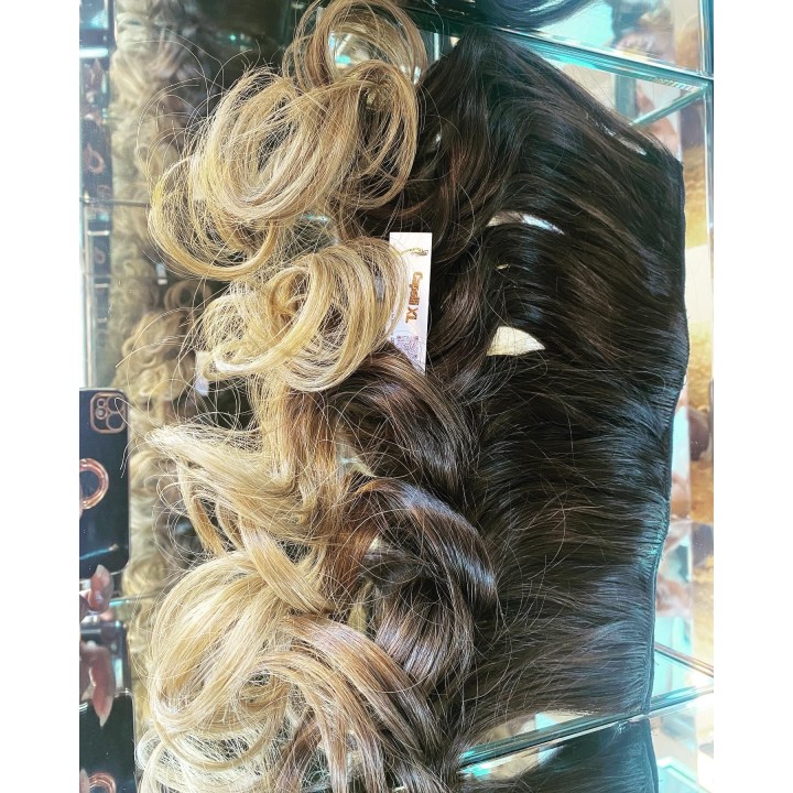 Extension clip a fasce Capelli veri remy Sfumati