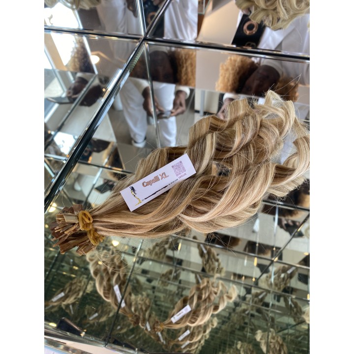 Ciocche XL Biondo Chiaro Mesciato - Capelli Remy Mossi | 50 Ciocche