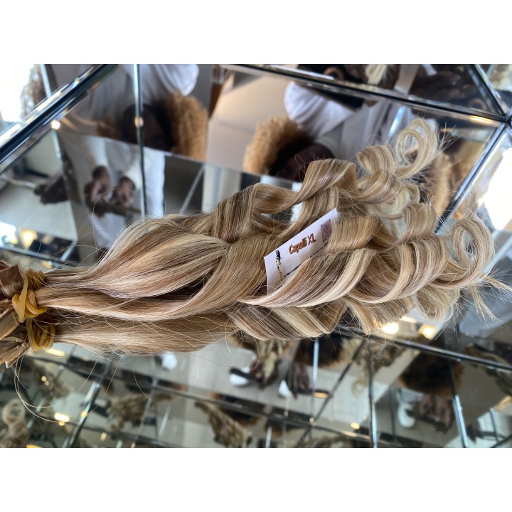 Ciocche XL Biondo Chiaro Mesciato - Capelli Remy Mossi | 50 Ciocche