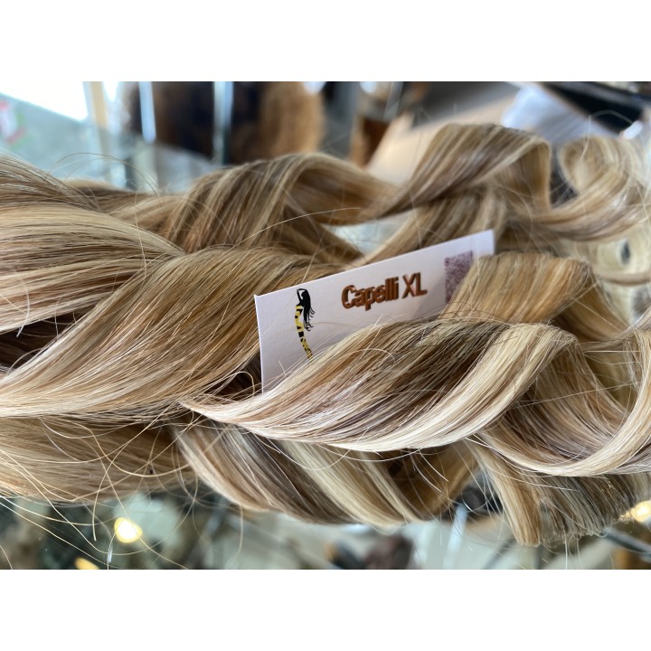 Ciocche XL Biondo Chiaro Mesciato - Capelli Remy Mossi | 50 Ciocche