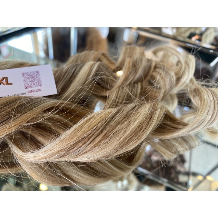 Ciocche XL Biondo Chiaro Mesciato - Capelli Remy Mossi | 50 Ciocche