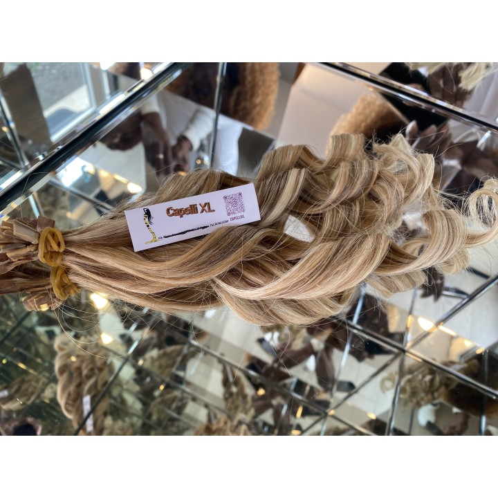 Ciocche XL Biondo Chiaro Mesciato - Capelli Remy Mossi | 50 Ciocche