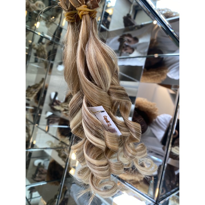 Ciocche XL Biondo Chiaro Mesciato - Capelli Remy Mossi | 50 Ciocche