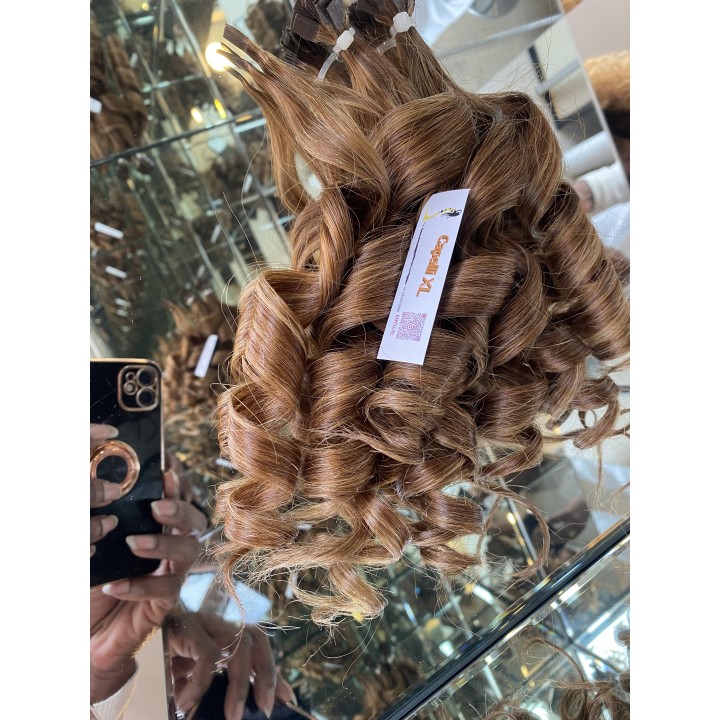 Confezione da 50 ciocche per extension con cheratina o microring Ciocca XL di capelli veri remy