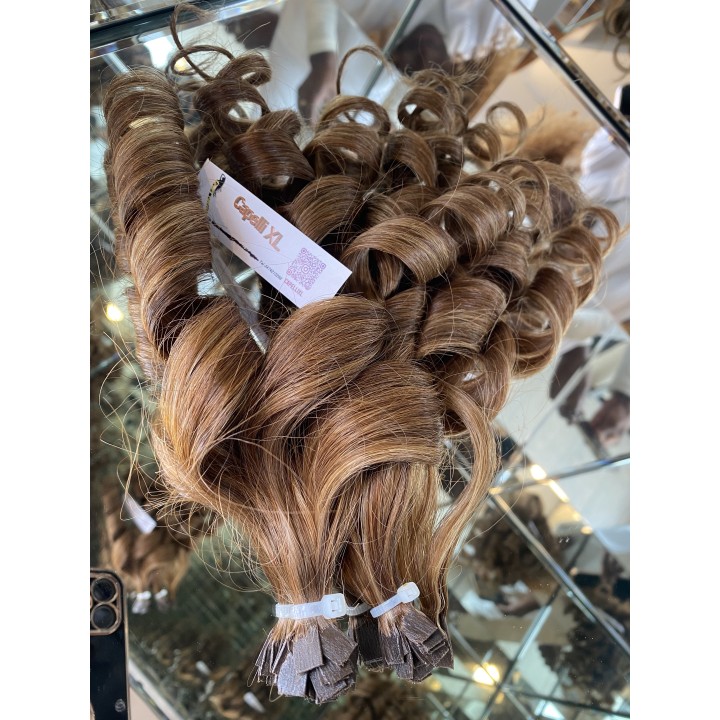 Ciocche XL capelli veri remy, Biondo 7 con riflessi biondo 9 Microring