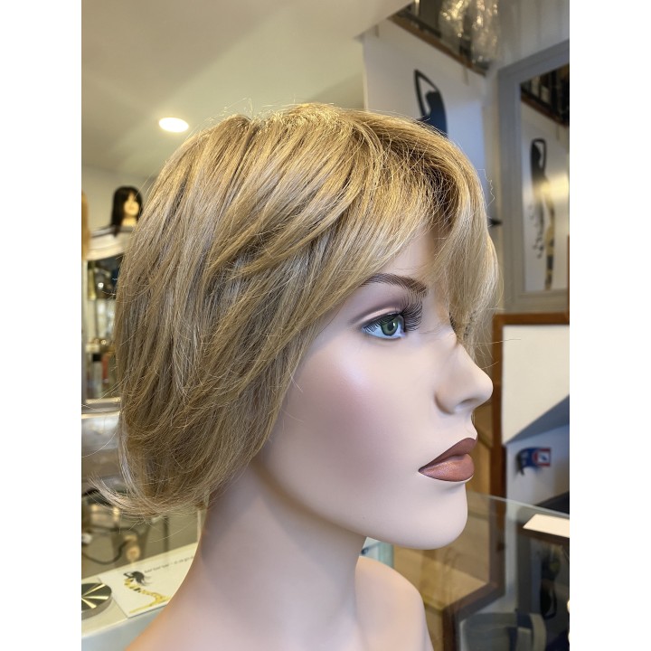 Parrucca Semi-Sintetica Full Lace bionda per signora Taglio corto