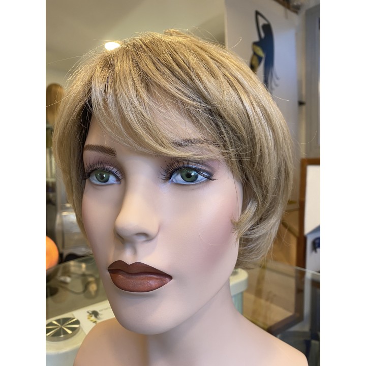 Parrucca Semi-Sintetica Full Lace bionda per signora Taglio corto