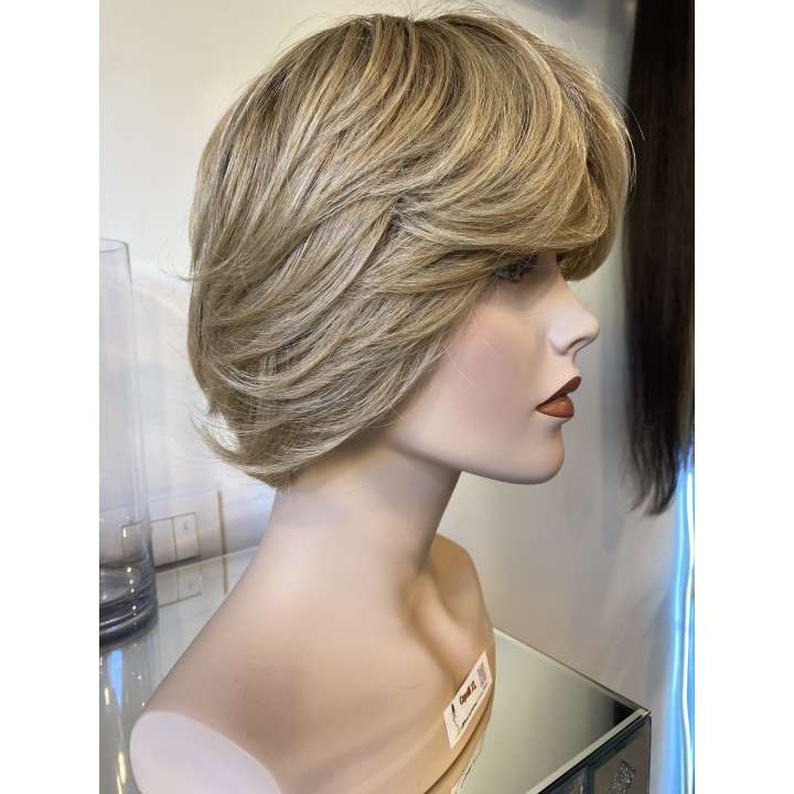 Parrucca Semi-Sintetica Full Lace bionda per signora Taglio corto