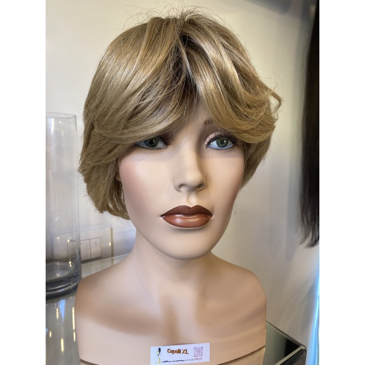 Parrucca Semi-Sintetica Full Lace bionda per signora Taglio corto