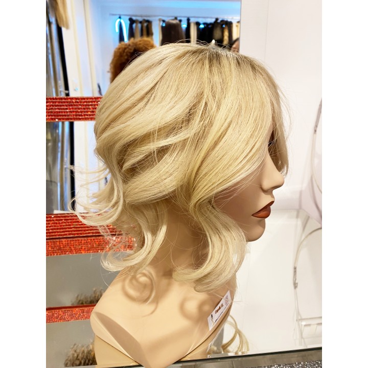 Toupet XL da donna con clip capelli veri remy  Europei calotta di 15cm x 18cm Infoltitore XL Toupet Donna con Frangia