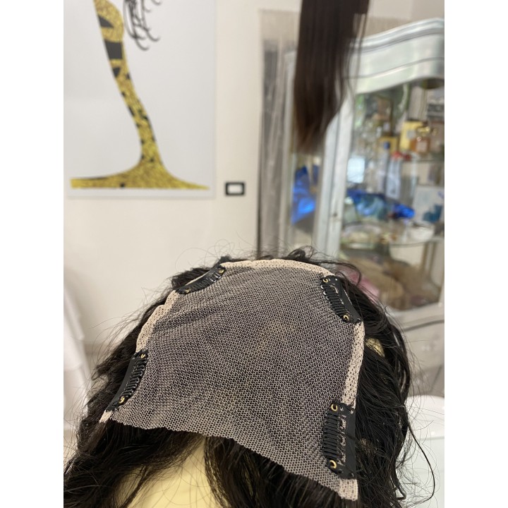 Toupet, Chiusura con clip Capelli veri remy Top closure  vari colori