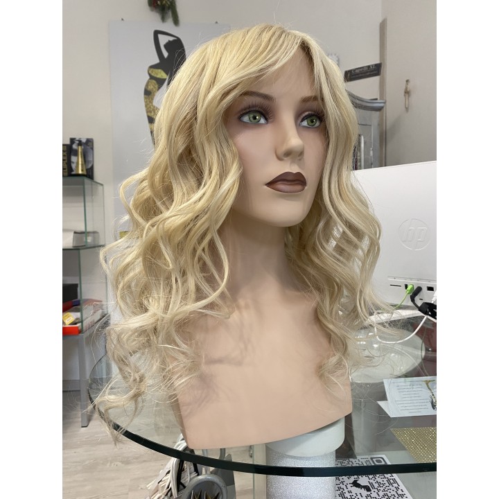 Parrucca bionda molto folta capelli veri europei