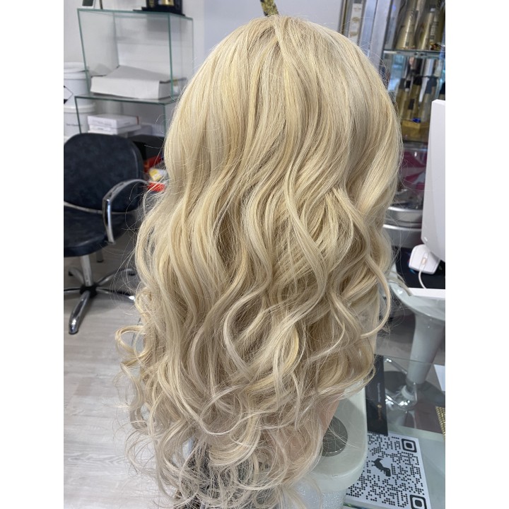 Parrucca 100%  capelli veri remy umani Biondo platino capelli Europei
