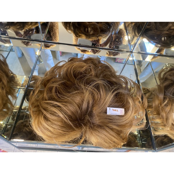 Toupet XL da donna con clip capelli veri remy  Europei calotta di 12 x 16 cm