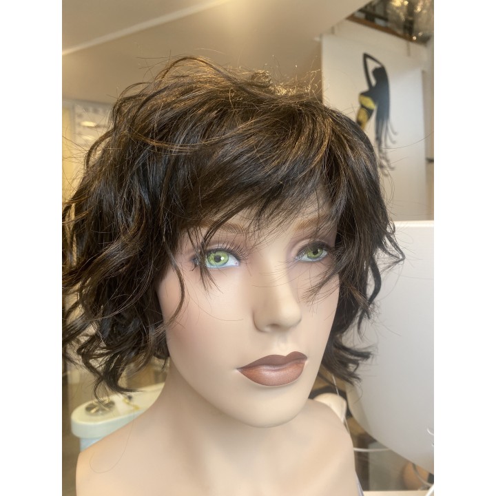 Parrucca full lace corta colore scuro Capelli misti