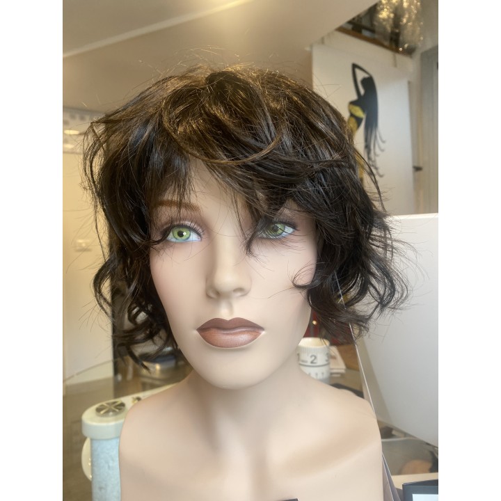 Parrucca full lace corta colore scuro Capelli misti