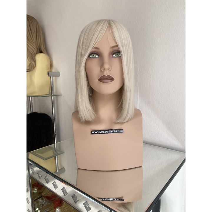 Parrucca Biondo super platino Capelli veri Remy Europei