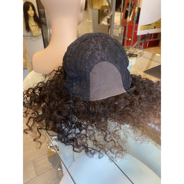 Parrucca di capelli veri Remy ricci brasiliani 100% capelli umani