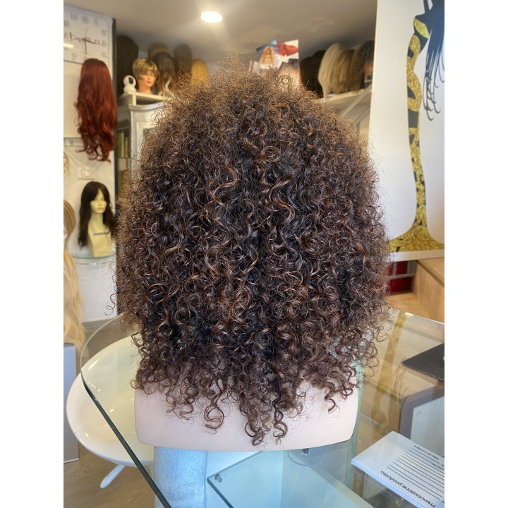 Parrucca di capelli veri Remy ricci brasiliani 100% capelli umani