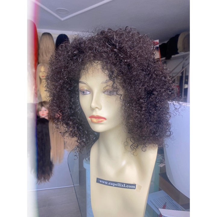 Parrucca di capelli veri remy Brasiliani riccio forte riccio crespo