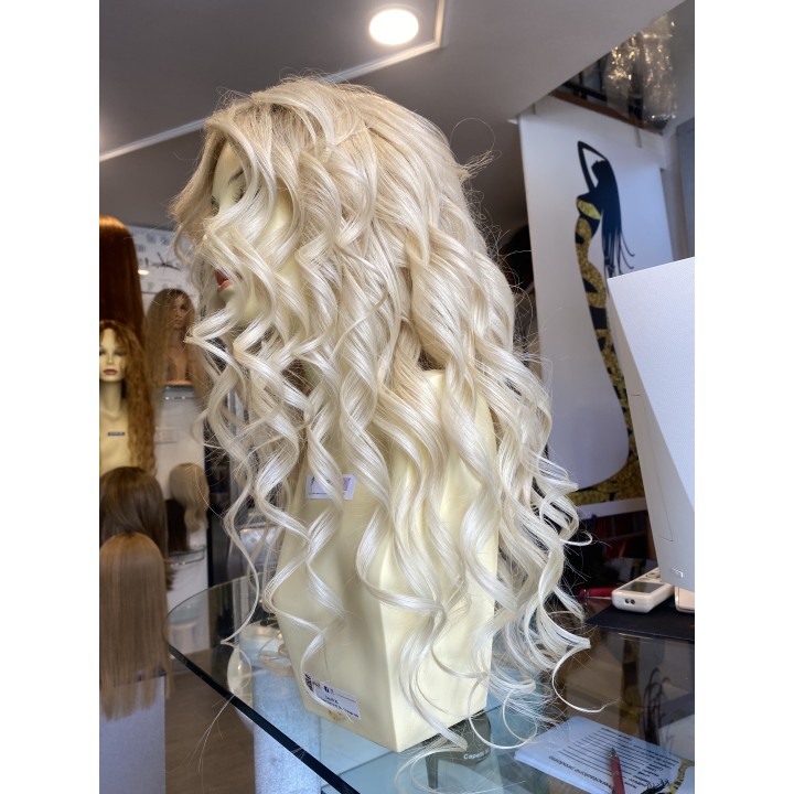 Parrucca 100%  capelli veri remy umani Biondo platino capelli Europei